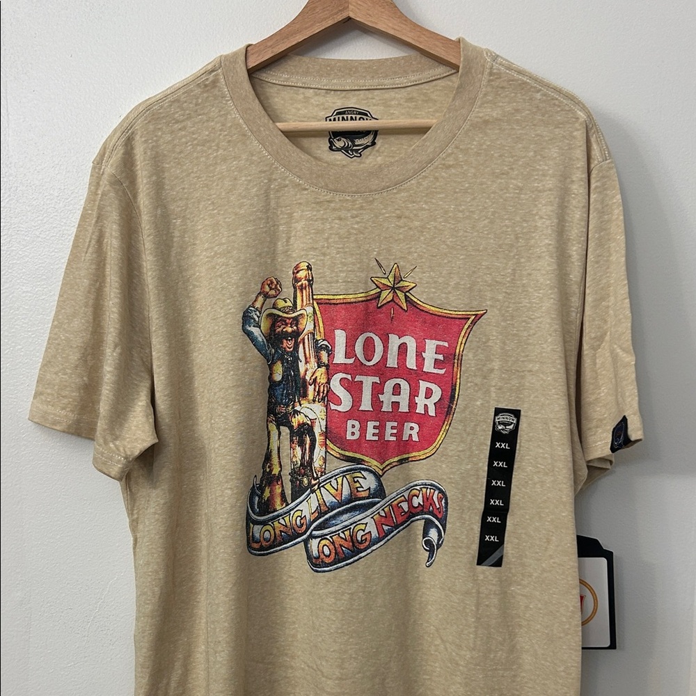 Lone Star Beer Beige Graphic T-Shirt